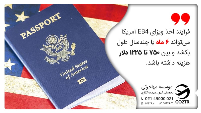 مدت زمان و هزینه اخذ ویزای EB4 آمریکا
