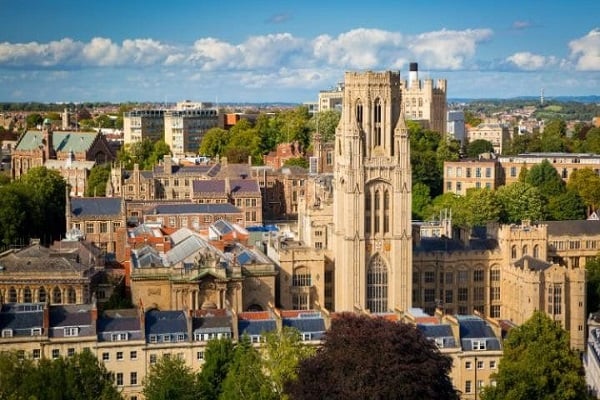 تحصیل بدون مدرک زبان در دانشگاه بریستول (University of Bristol)