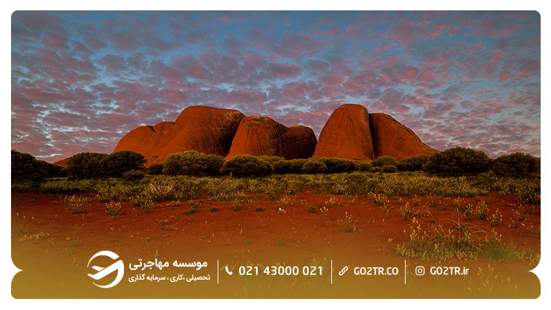 تصویری از صخره Ayers و Kata Tjuta اولگا در قلمرو شمالی استرالیا
