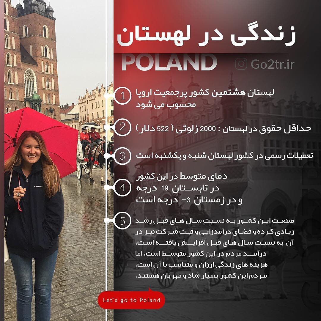 کشور لهستان 🇵🇱 . چکیده اطلاعات در مورد کشور محبوب و پرطرفدار لهستان رو در ای
