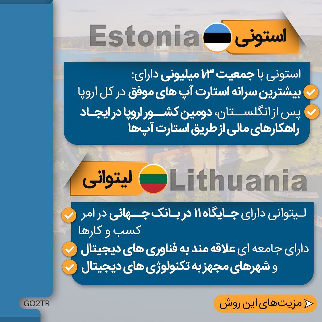 ‎با داشتن یک ایده خلاقانه برای اخذ اقامت دائم استونی یا لیتوانی اقدام کن 🤩 